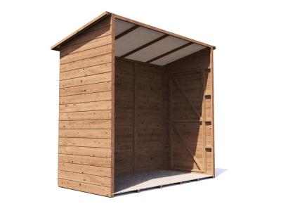 Anya 3-Sided Pent Shed -Right W1.17m x D2.40m