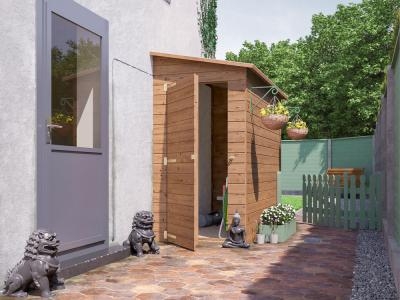 Anya 3-Sided Pent Shed -Right W1.17m x D2.40m