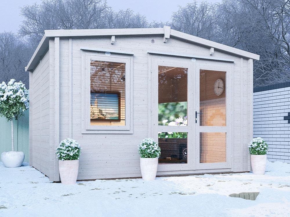 Rhine Warmalog Insulated Log Cabin W3.8m x D3.0m